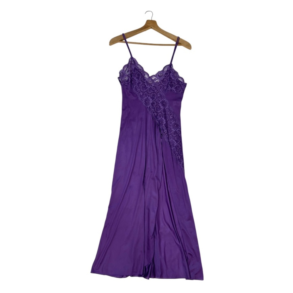 Purple Lace Nightgown Slip Dress